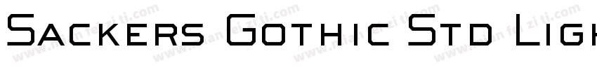 Sackers Gothic Std Light (En têtes)字体转换